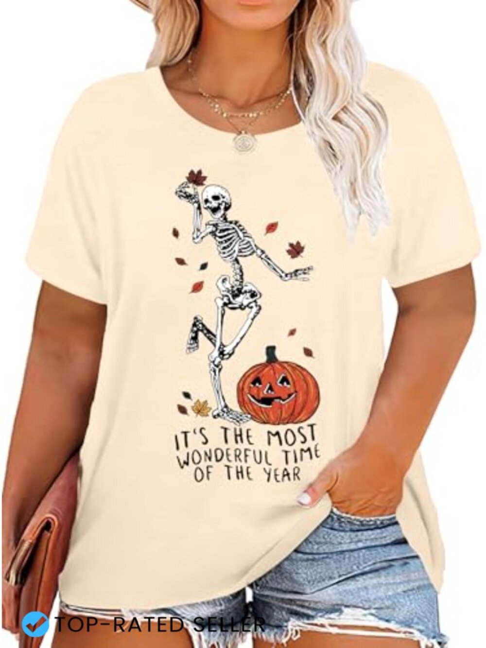 Plus Size Halloween Graphic T-Shirt Hocus Pocus Squad Oversized Tee